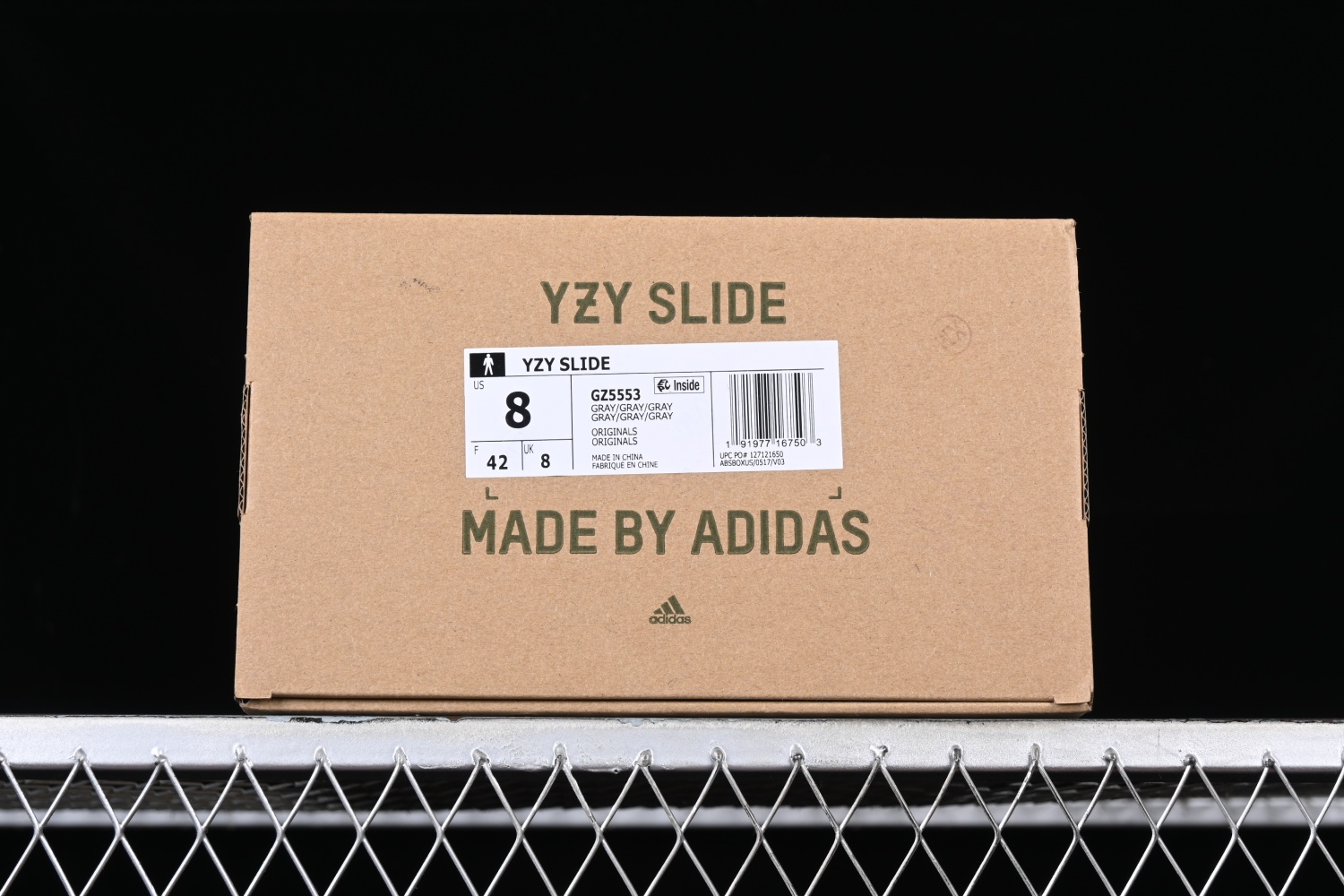 adidas Yeezy Slide Enflame Oil Painting White Grey GZ5553