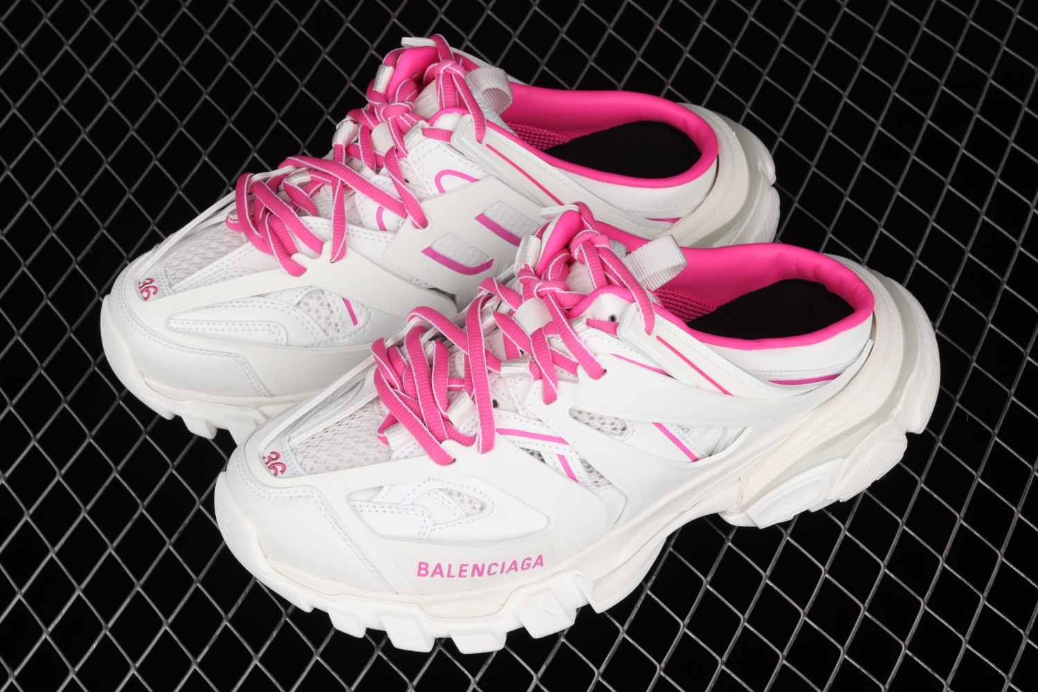 Bal**ciaga Sneaker Tess s.Gomma MAILLE WHITE/ORANGE 2021ss W3CP69055