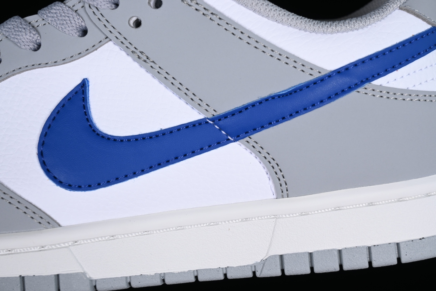 Nike Dunk Low Mini Swoosh Wolf Grey Game Royal (GS) FN3878-001