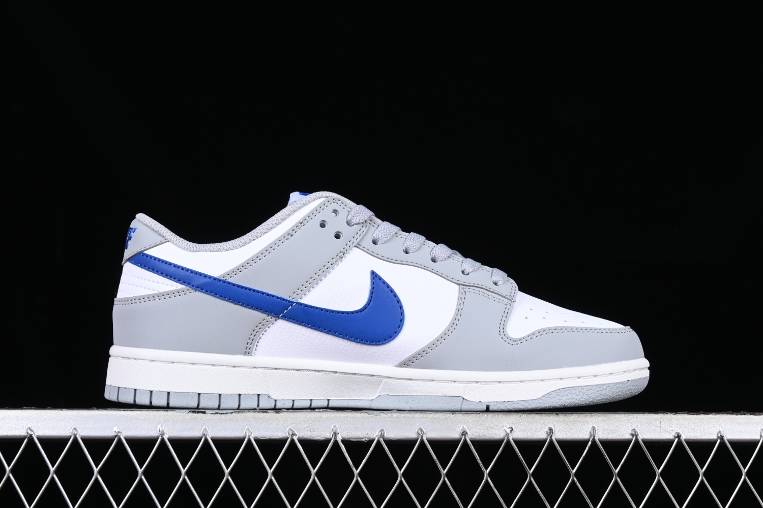Nike Dunk Low Mini Swoosh Wolf Grey Game Royal (GS) FN3878-001