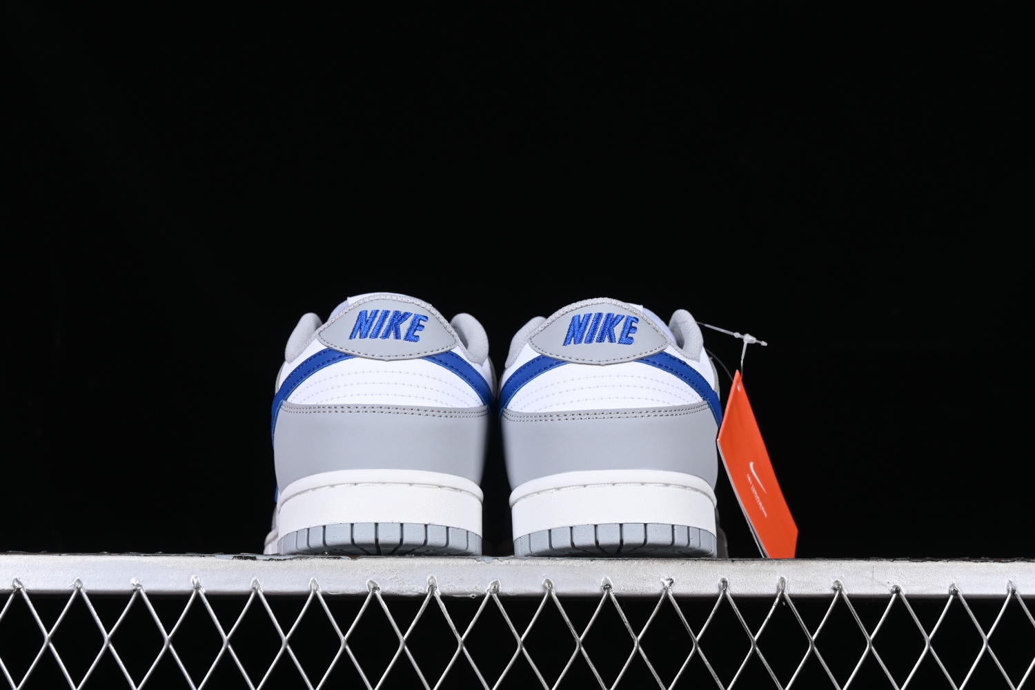 Nike Dunk Low Mini Swoosh Wolf Grey Game Royal (GS) FN3878-001