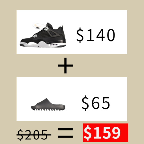 Jordan 4 + Yeezy slide For only $159