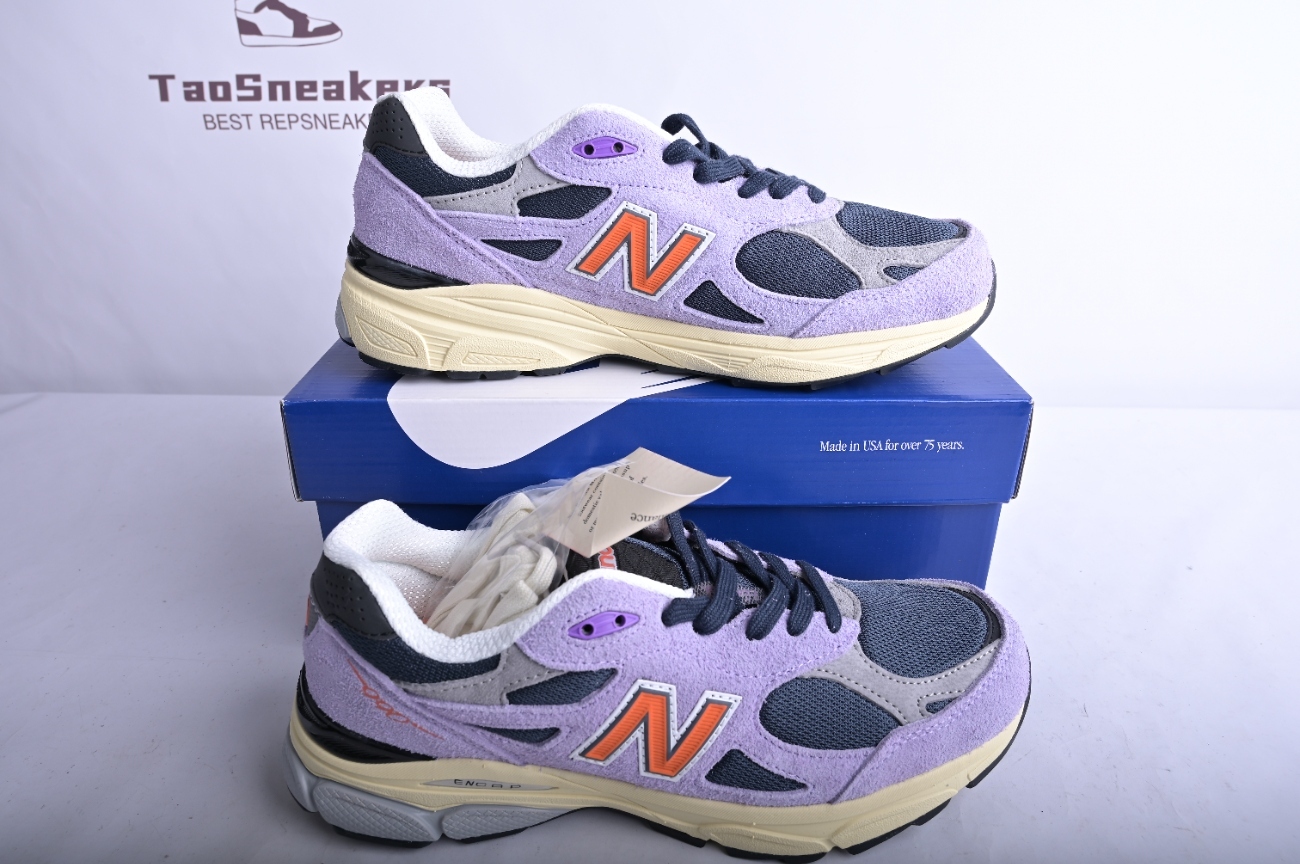 New Bal*nce 990v3 MiUSA Teddy Santis Raw Amethyst M990TD3