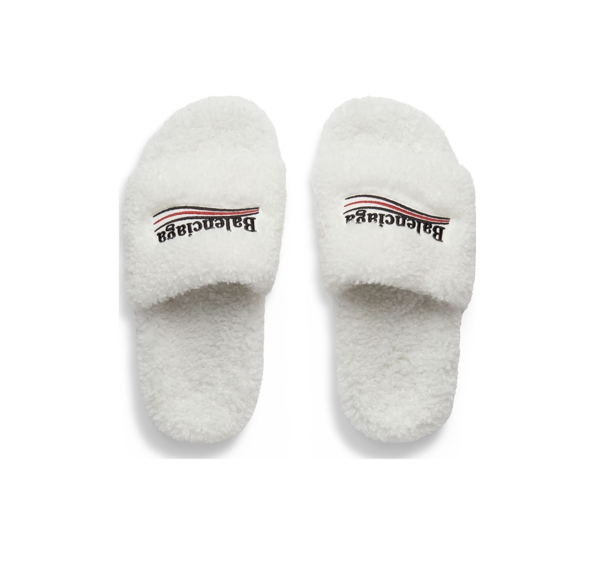 Balenci*ga Furry Slide White (Women