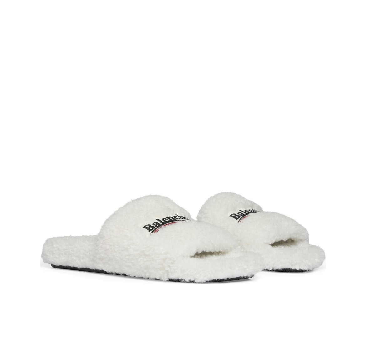 Balenci*ga Furry Slide White (Women