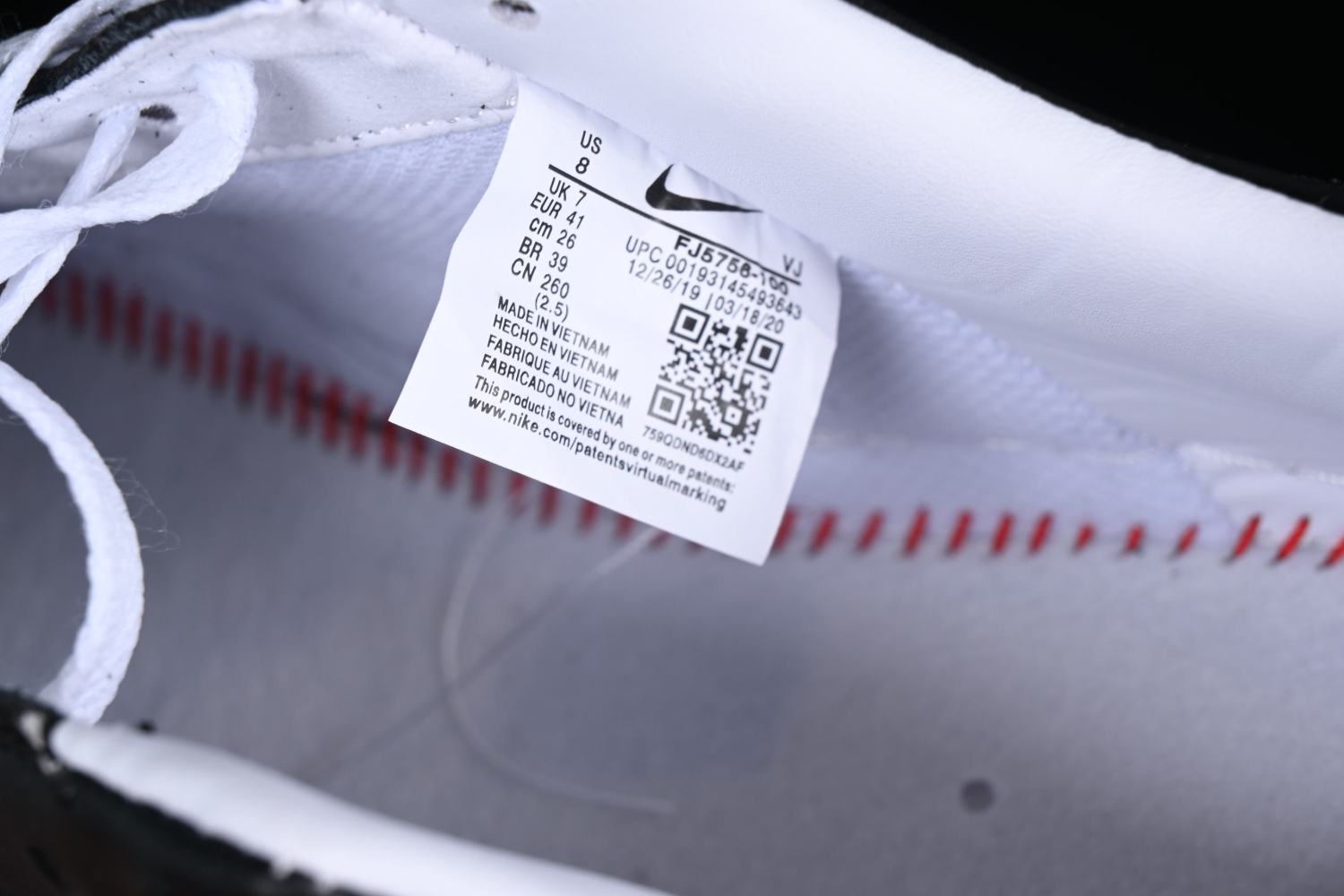 Nike Air Force 1 Low QS Terror Squad Blackout FJ5756-100