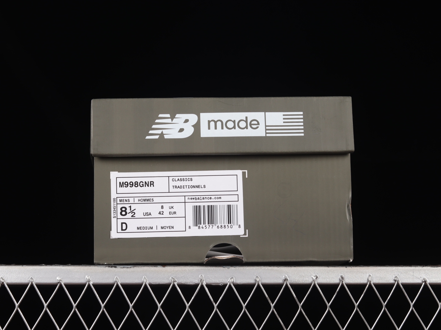 New Bal*nce 998 Grey Navy Red M998GNR