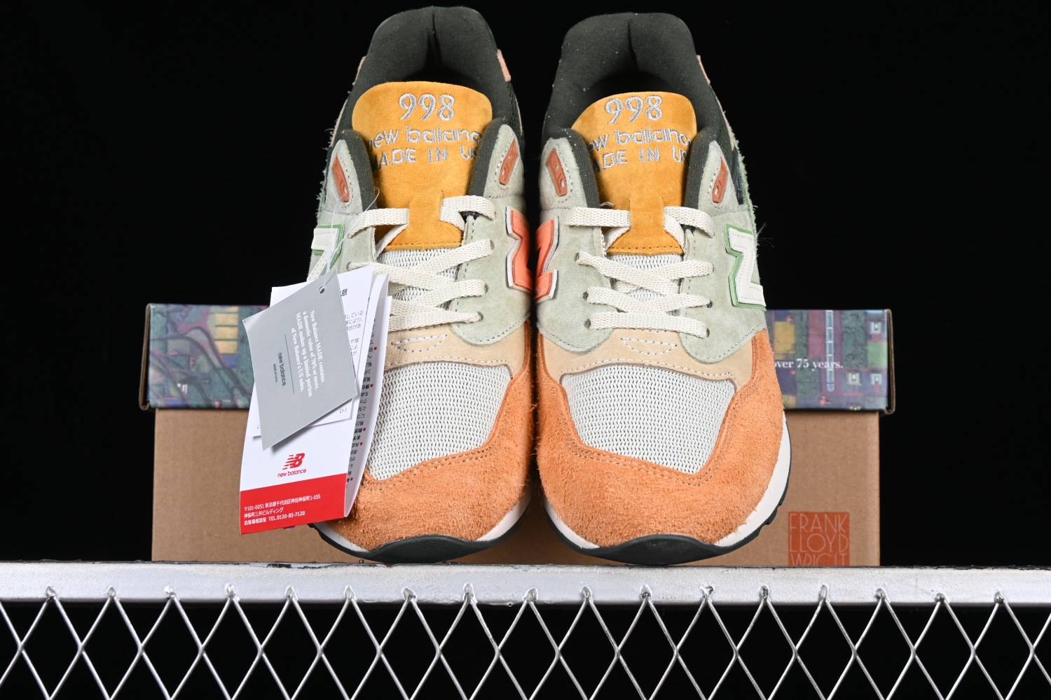 New Bal*nce 998 Ronnie Fieg & Frank Lloyd Wright Foundation Broadacre City Aloe Wash  U998KT1