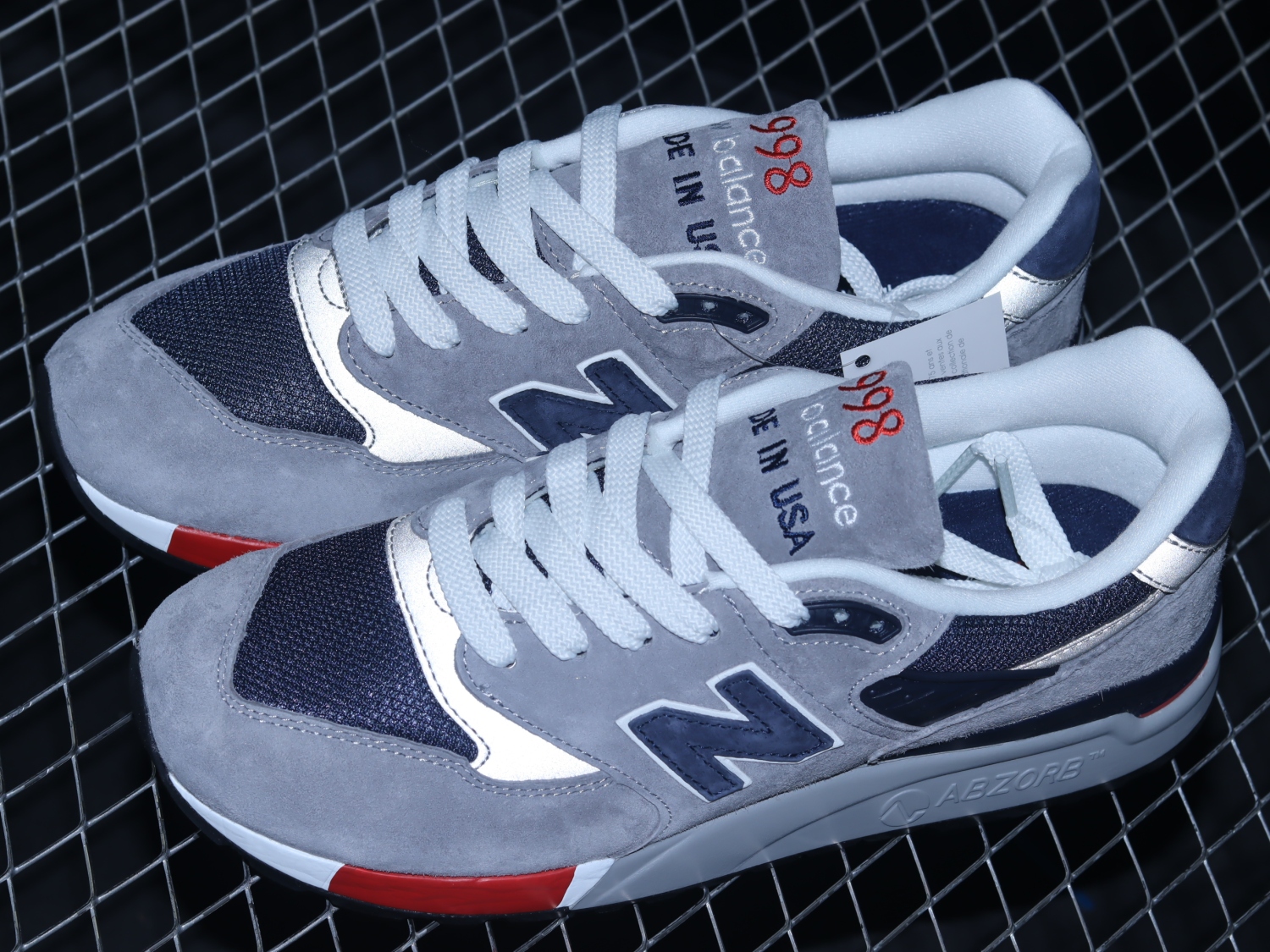 New Bal*nce 998 Grey Navy Red M998GNR