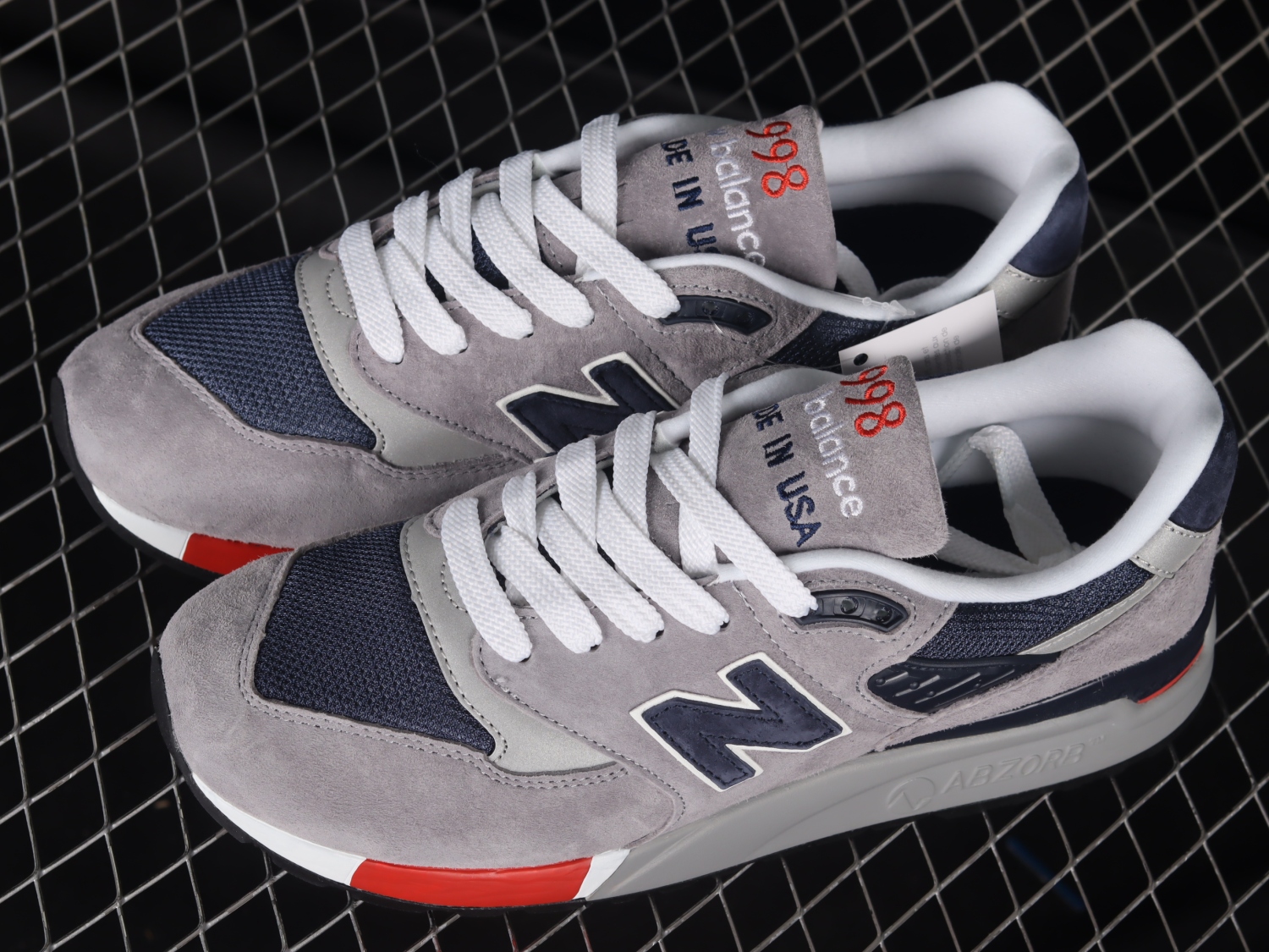 New Bal*nce 998 Grey Navy Red M998GNR