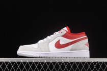 Jordan 1 Low SE Light Smoke Grey Gym Red DC6991-016