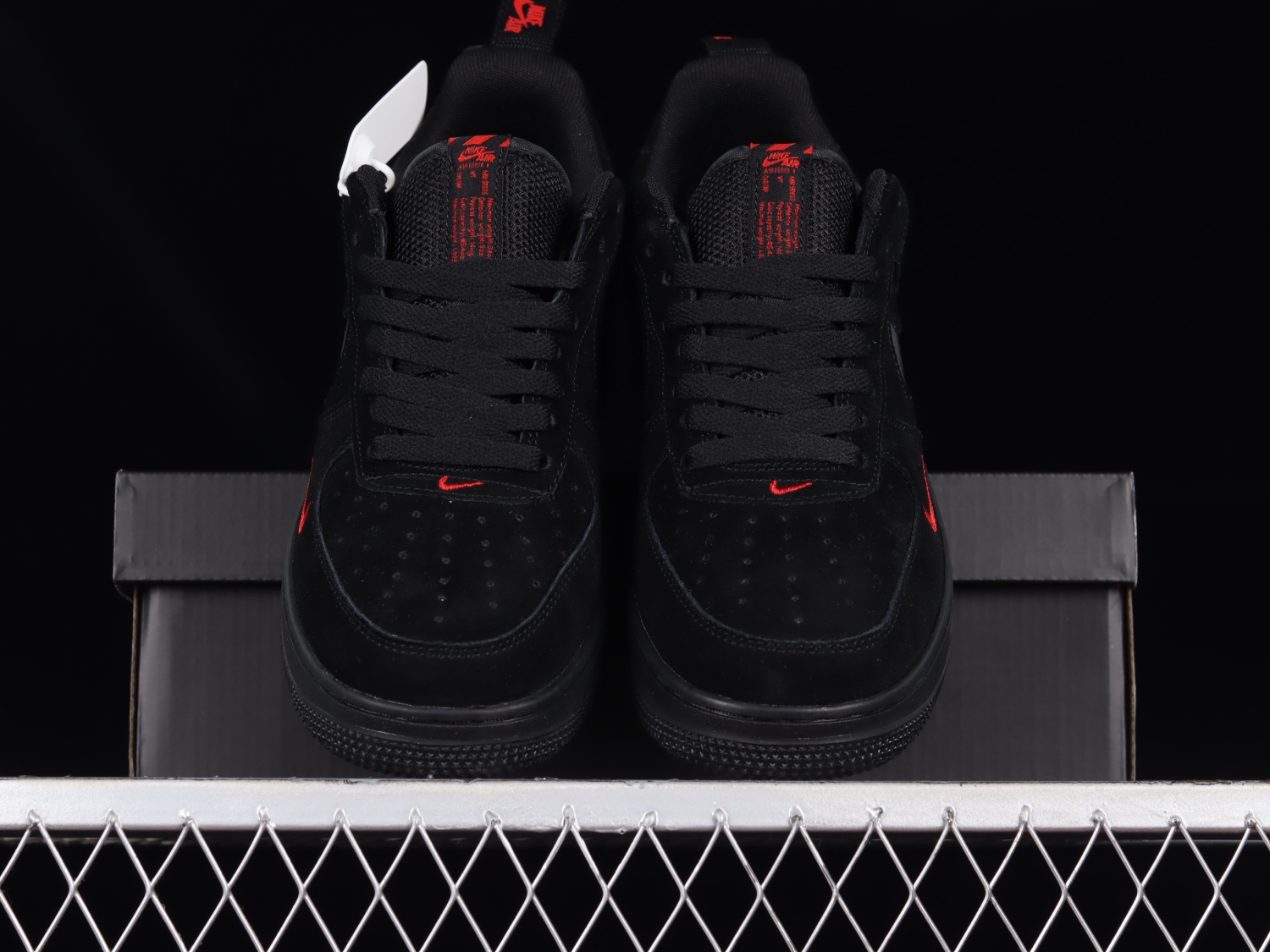 Nike Air Force 1 Low Multi-Swoosh Black Crimson DZ4514-001