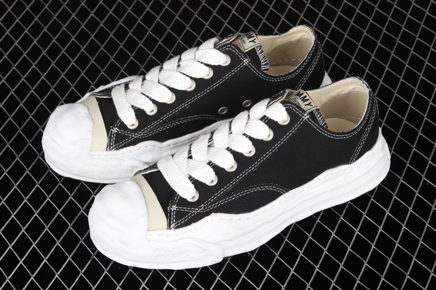 Mihara Yasuhiro Hank OG Sole Canvas Low Black A01FW702