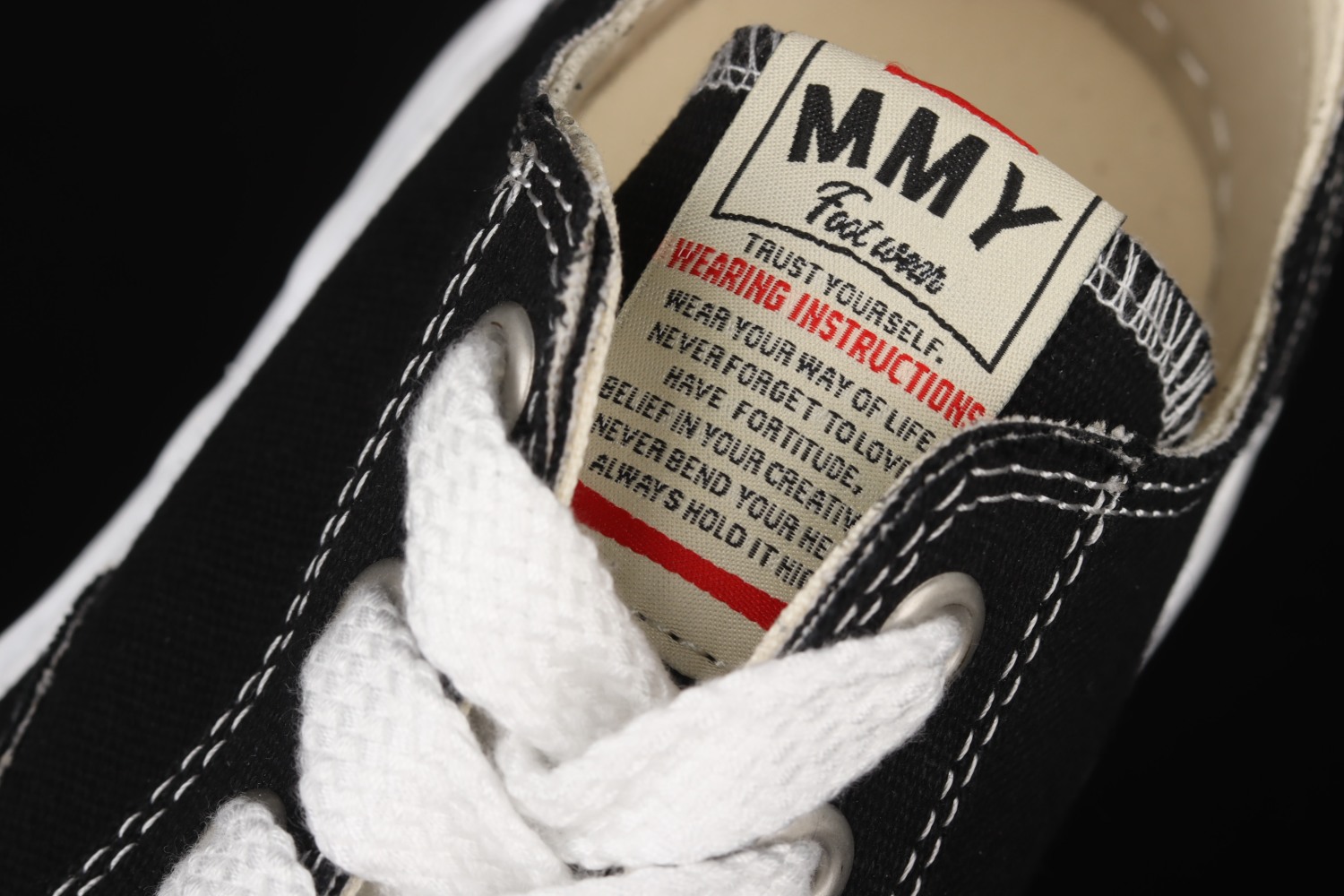 Mihara Yasuhiro Hank OG Sole Canvas Low Black A01FW702