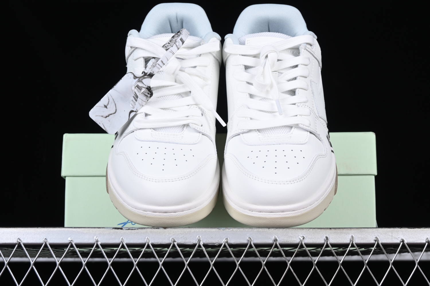 OFF-WHITE Out Of Office OOO Low Tops For Walking White Black OMIA189R21LEA0020101 /