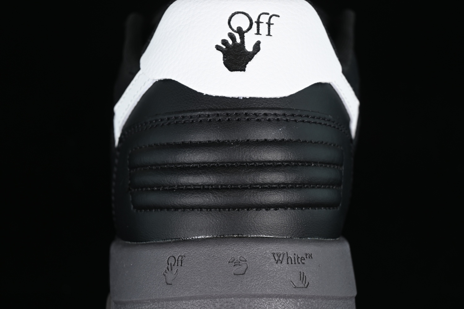 OFF-WHITE Out Of Office OOO Low Tops Black Gray White SS22 OMIA189C99LEA0011001