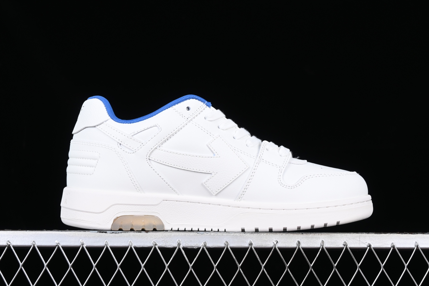 OFF-WHITE Out Of Office  OOO  Low Tops For Walking White White Dark Blue SS22  OMIA189S22LEA0030145