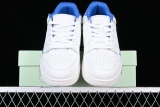 OFF-WHITE Out Of Office  OOO  Low Tops For Walking White White Dark Blue SS22  OMIA189S22LEA0030145