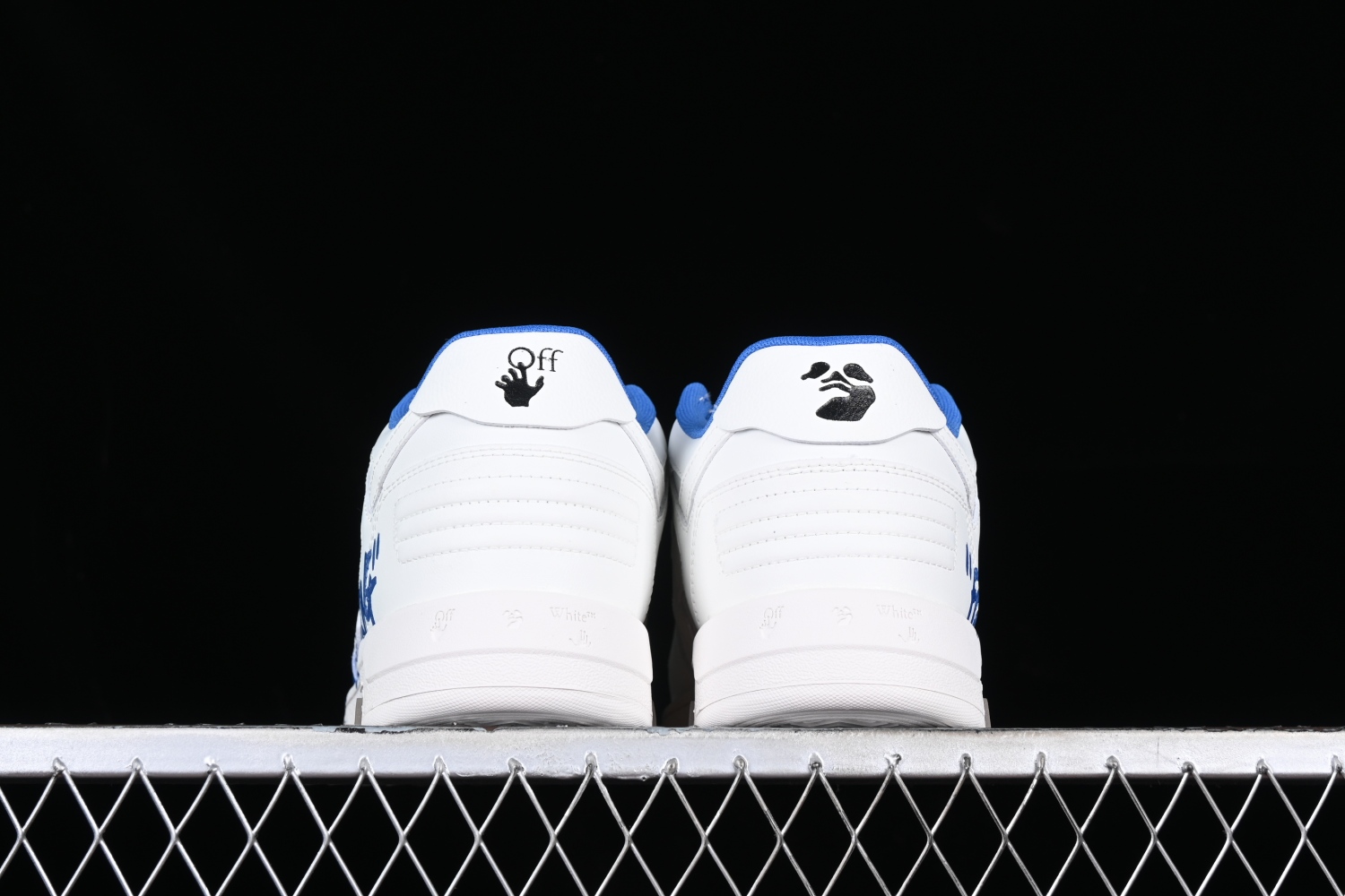 OFF-WHITE Out Of Office  OOO  Low Tops For Walking White White Dark Blue SS22  OMIA189S22LEA0030145