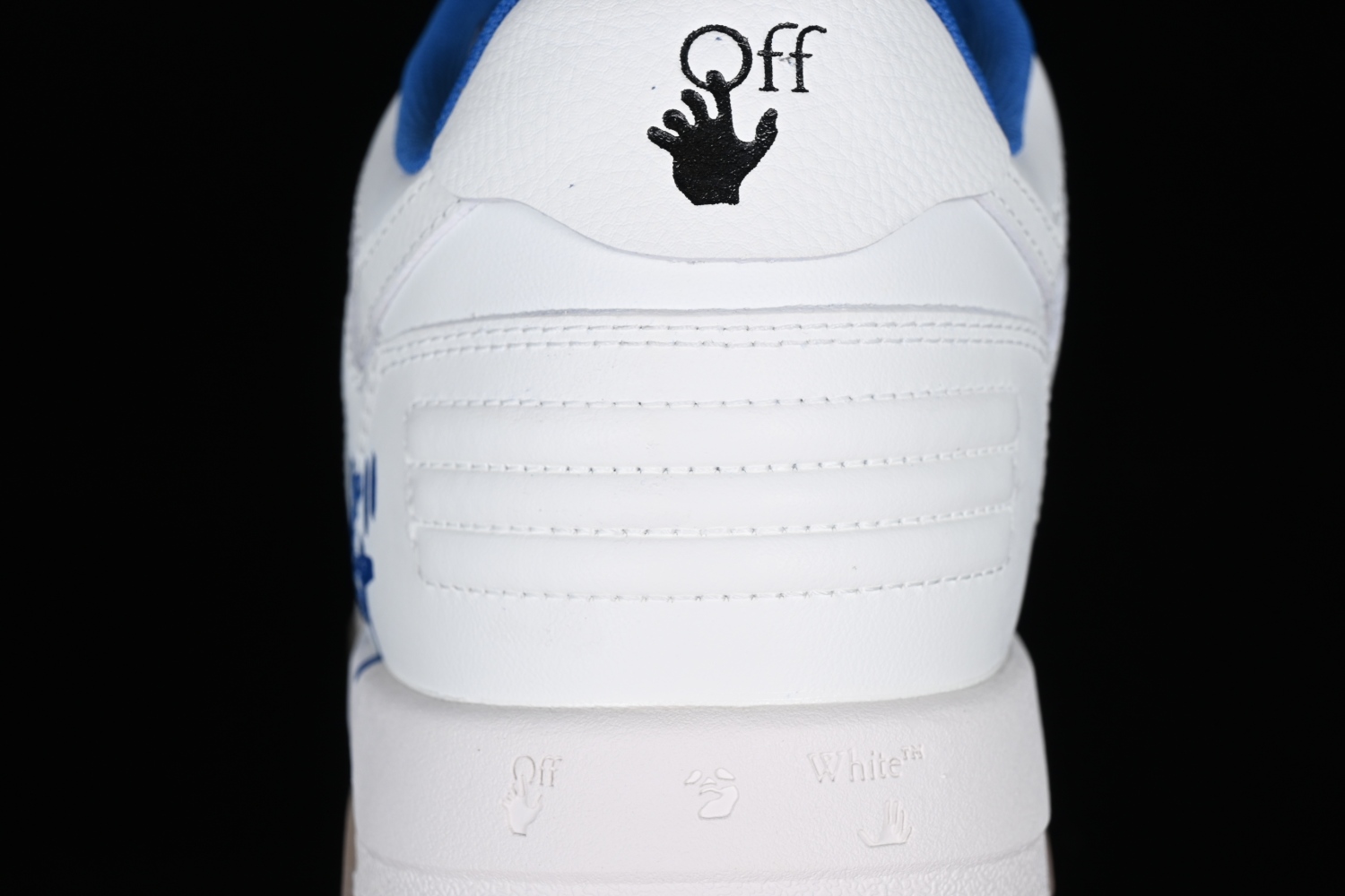 OFF-WHITE Out Of Office  OOO  Low Tops For Walking White White Dark Blue SS22  OMIA189S22LEA0030145