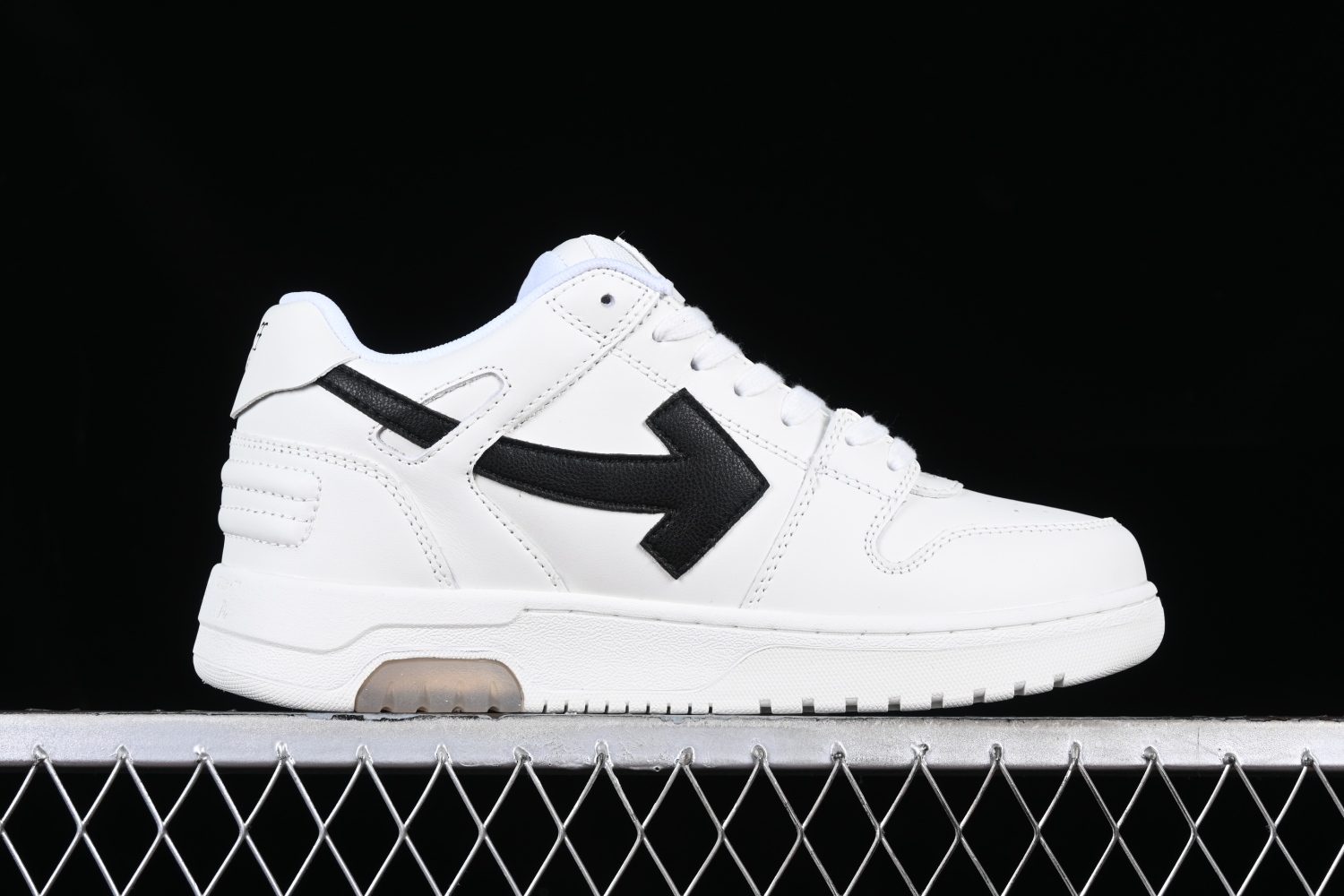 OFF-WHITE Out Of Office OOO 30 MM Low Tops Black White Blue OMIA189C99LEA0010110