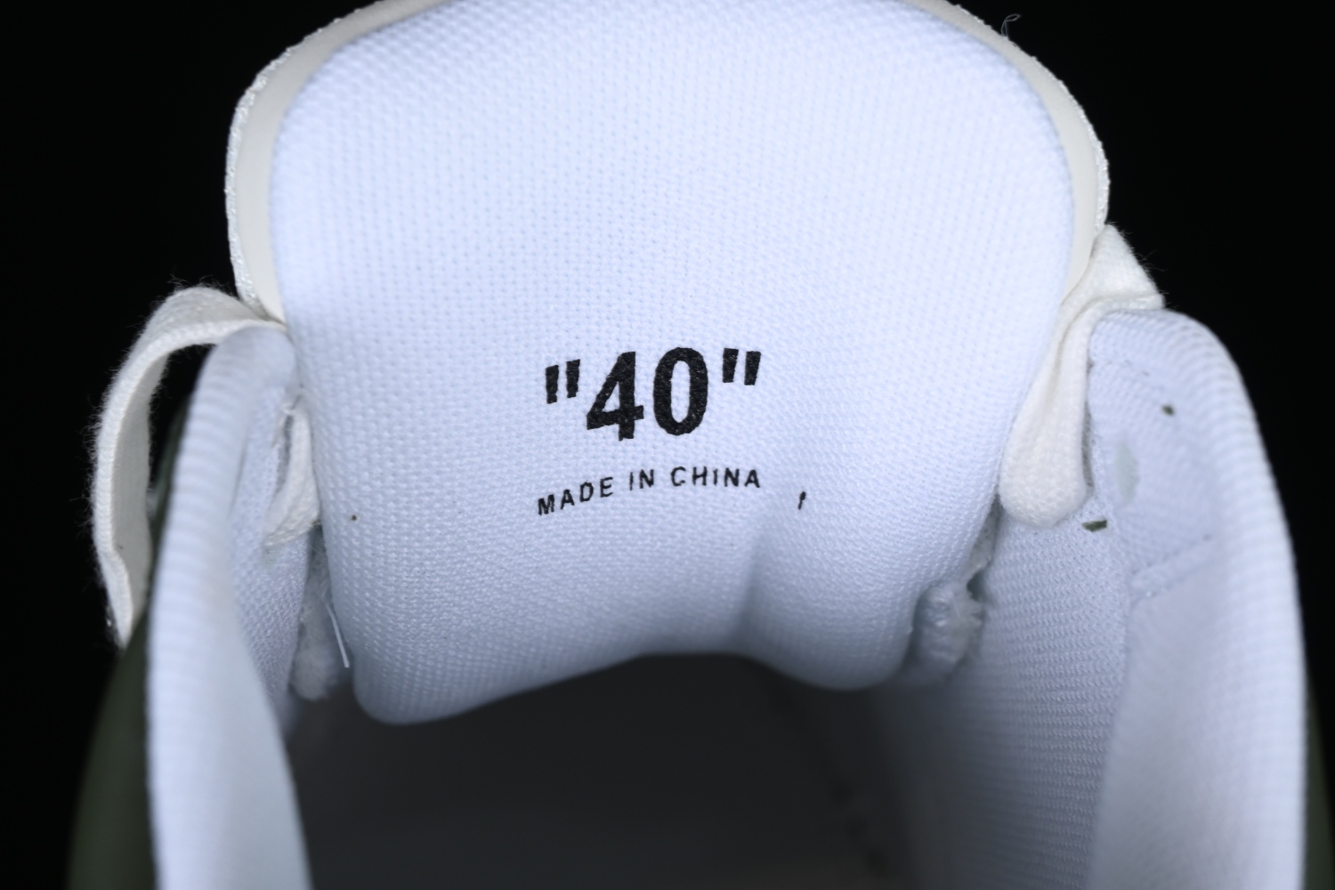 OFF-WHITE Out Of Office OOO Low Tops White Khaki OMIA189S23LEA0015901