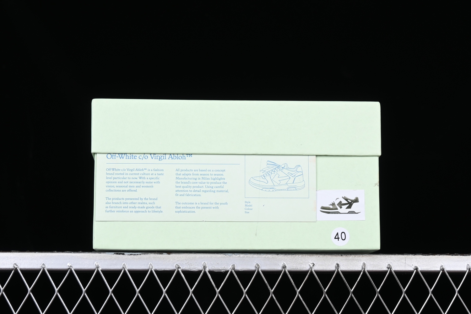 OFF-WHITE Out Of Office OOO Low Tops White Khaki OMIA189S23LEA0015901