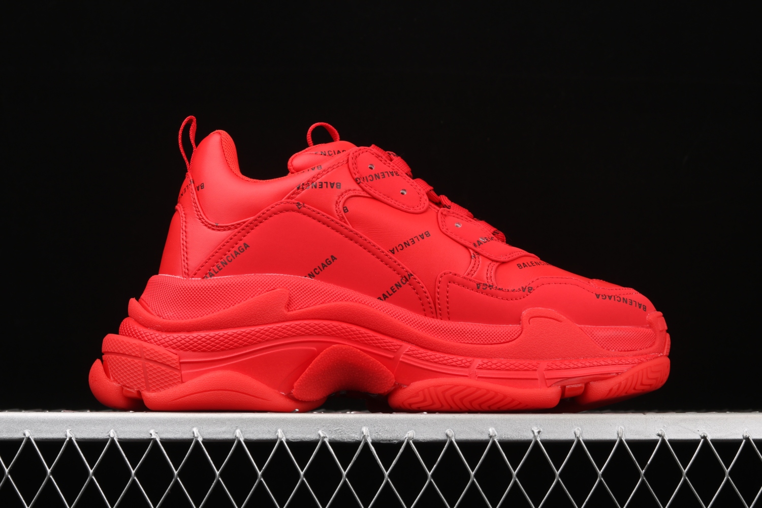 Bal**ci*ga Triple S Letter Bright Red  524039-W2FA1-7632