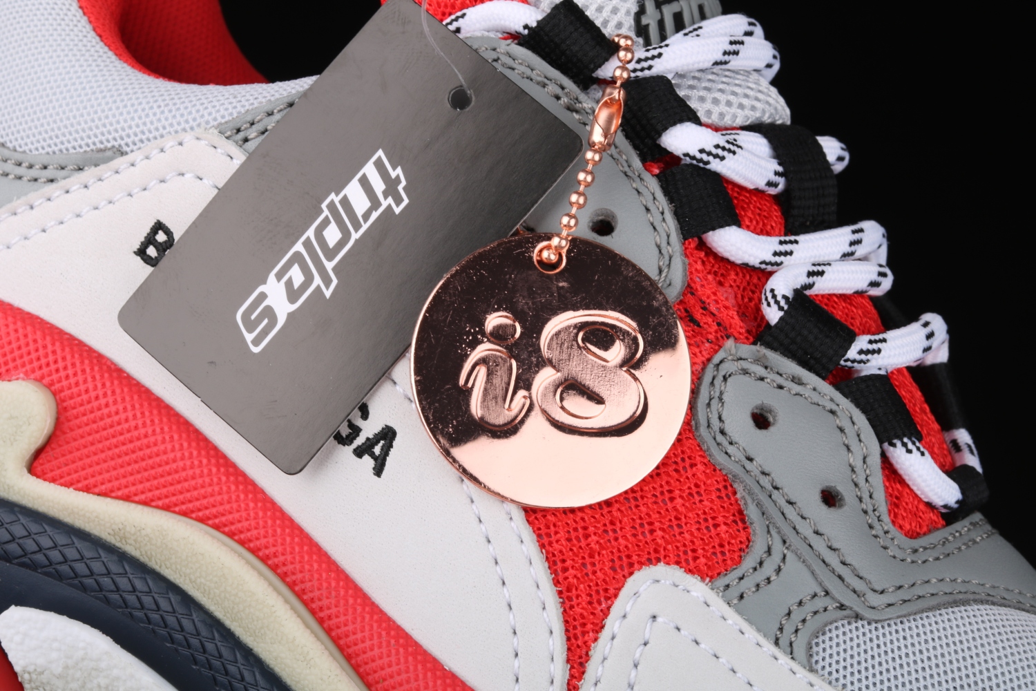 Bal**ciaga Triple S sneakers Dadshoe red ECBA700336A