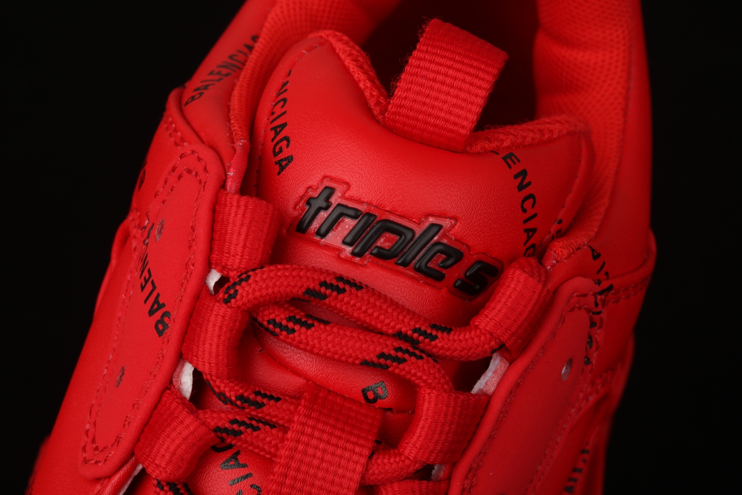 Bal**ci*ga Triple S Letter Bright Red  524039-W2FA1-7632
