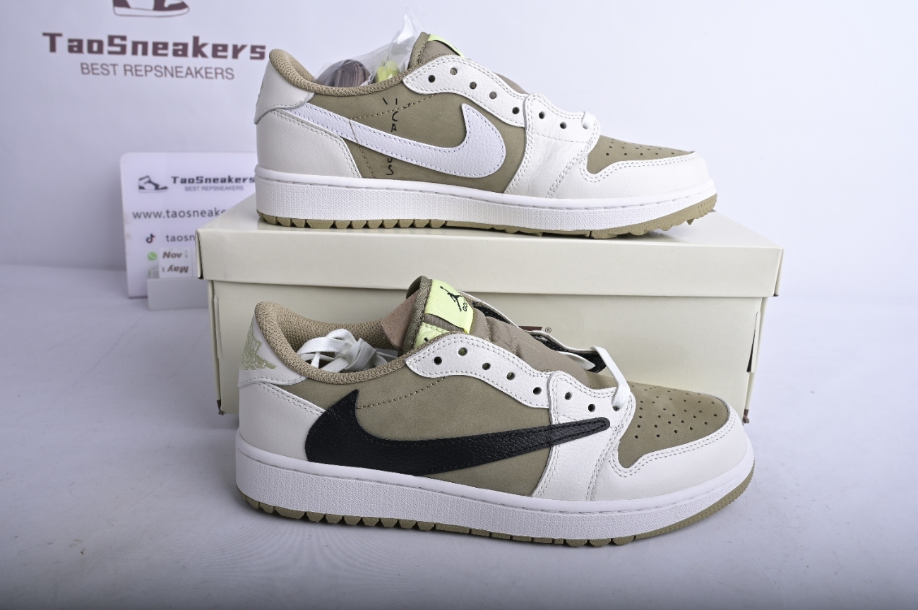 Jordan 1 Retro Low Golf Travis Scott Neutral Olive FZ3124-200