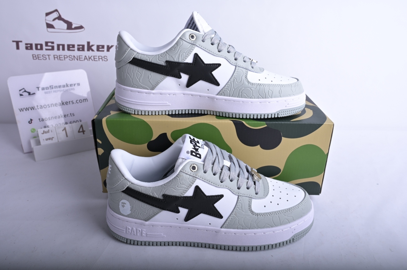 A Bathing Ape Bape Sta Low Grey Black 191002MH