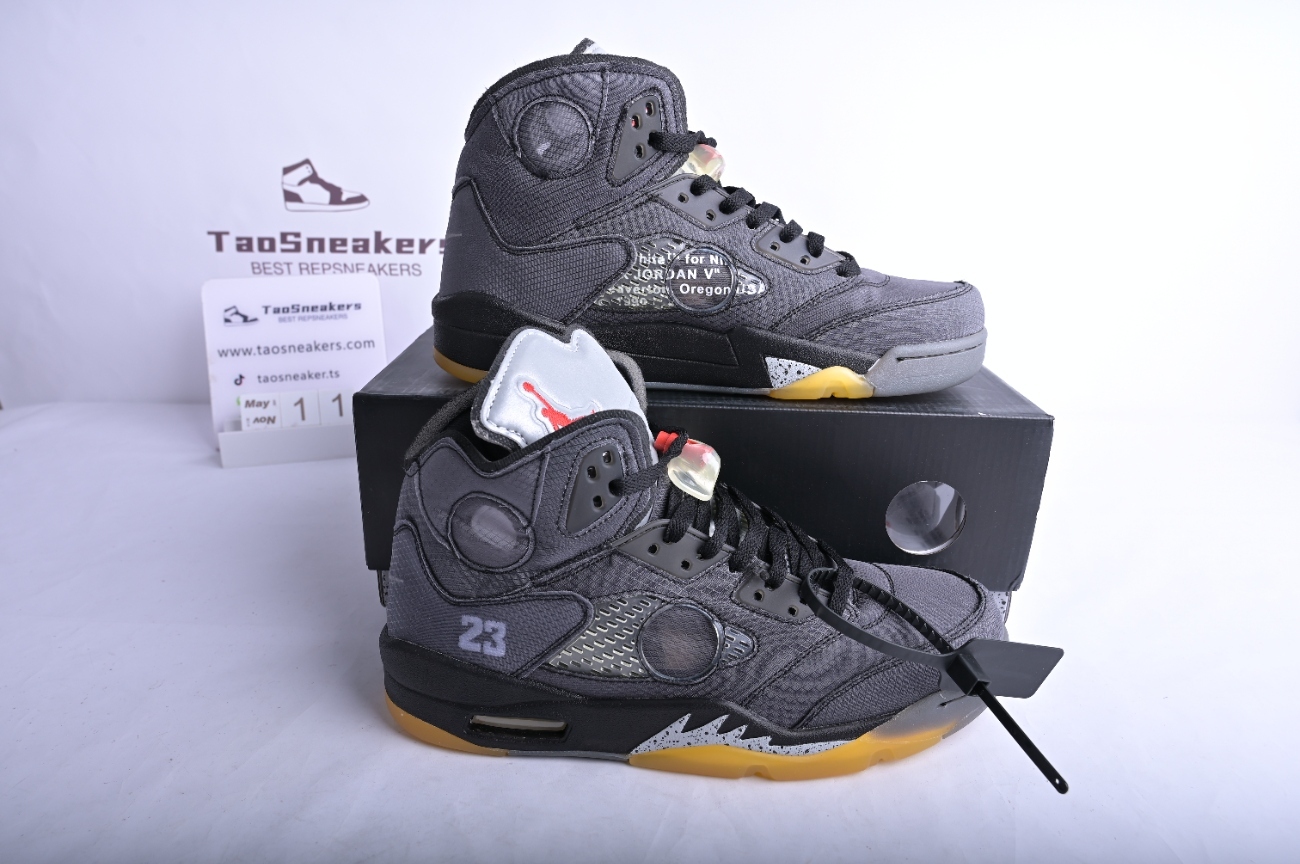 Jordan 5 Retro Off-White Black CT8480-001（Original Batch）