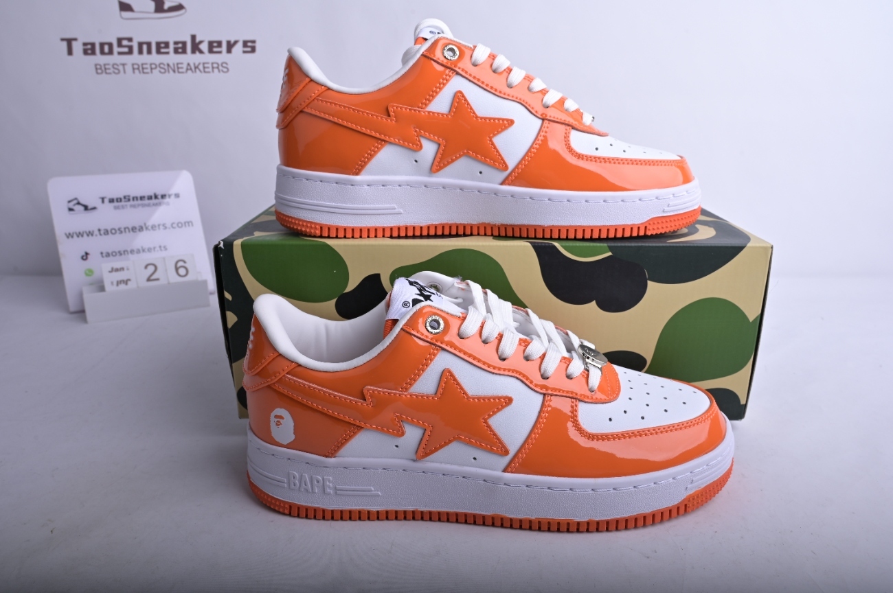 A Bathing Ape Bape Sta Low Orange 1H70191001