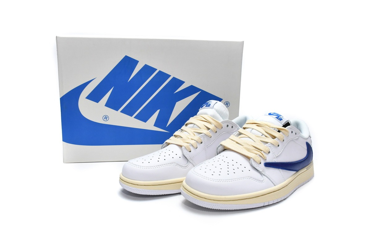 Travis Scott x Air Jordan 1 Low White Blue DH68369-186