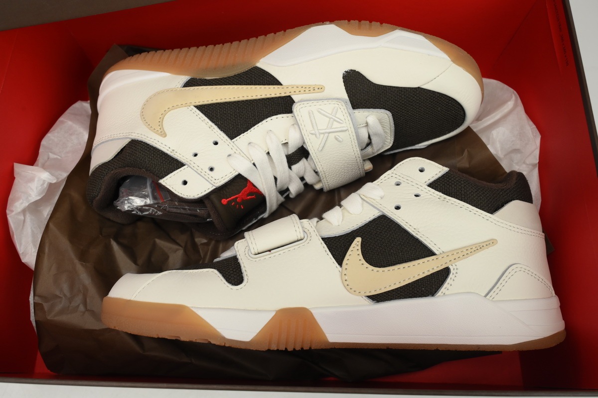 Travis Scott × Nike Jordan Jumpman Jack TR White Brown FZ8117-100