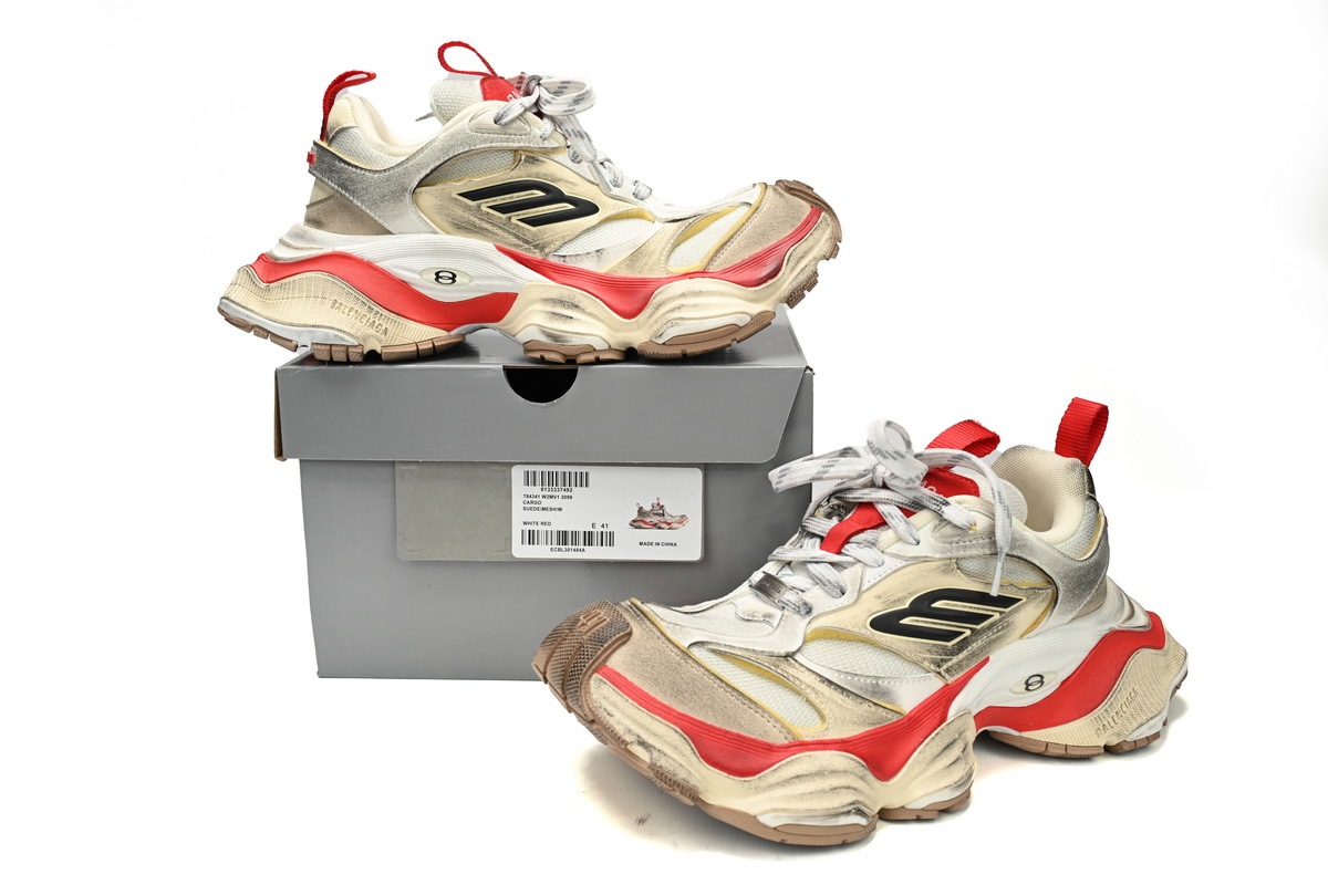 Bal**ciaga CARGO White Red 784339-W2MV1-2098