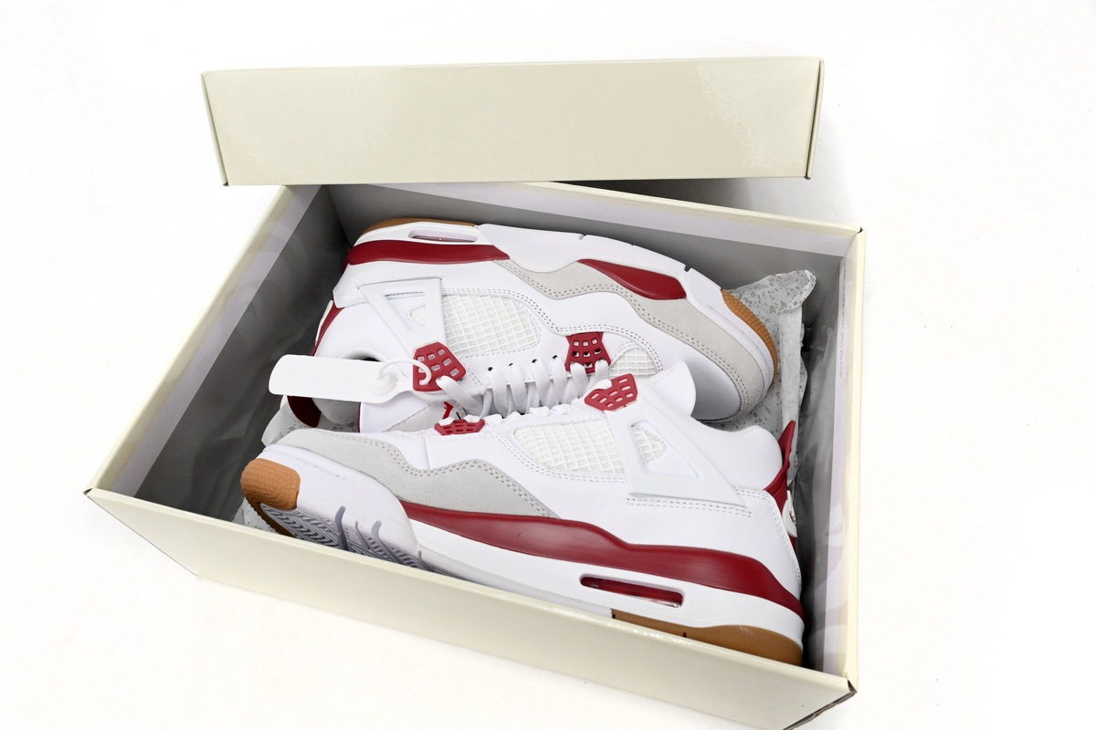 Nike SB x Air Jordan 4 White Red DR5415-160