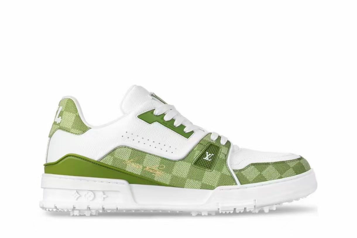 LO**S VU**TON Trainer white green 1ACRCL