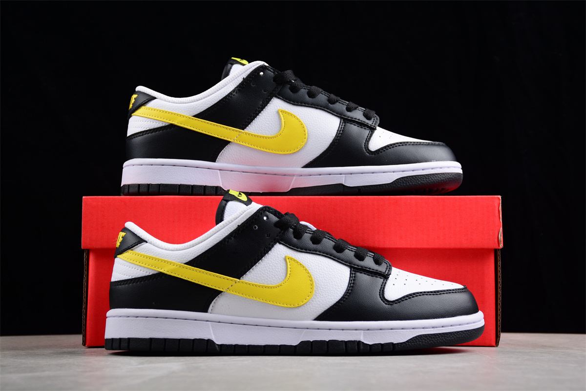 Nike Dunk Low Black, white, And Yellow FQ2431-001