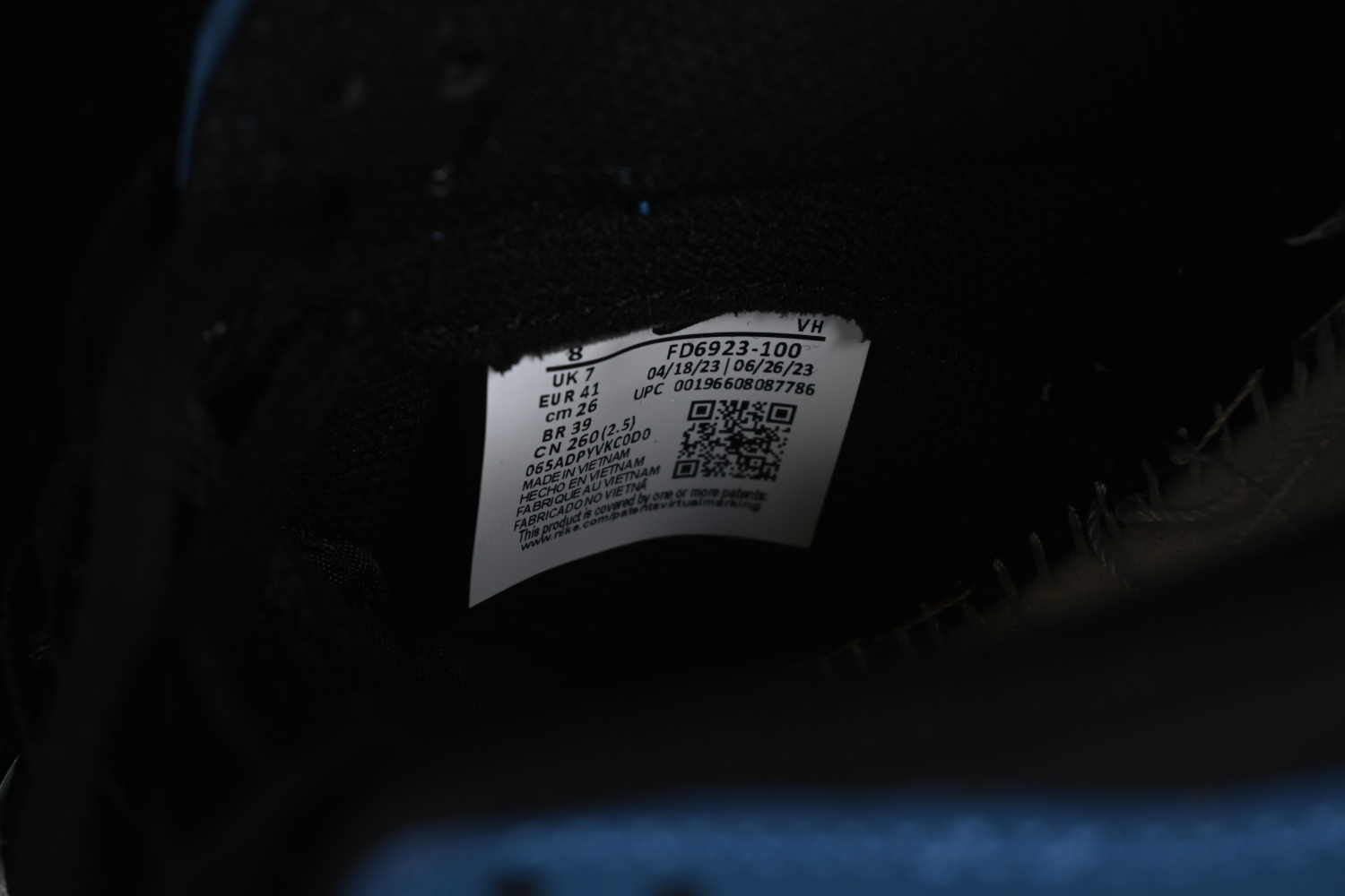 Nike Dunk Low “Industrial Blue”Black from Blue FD6923-100