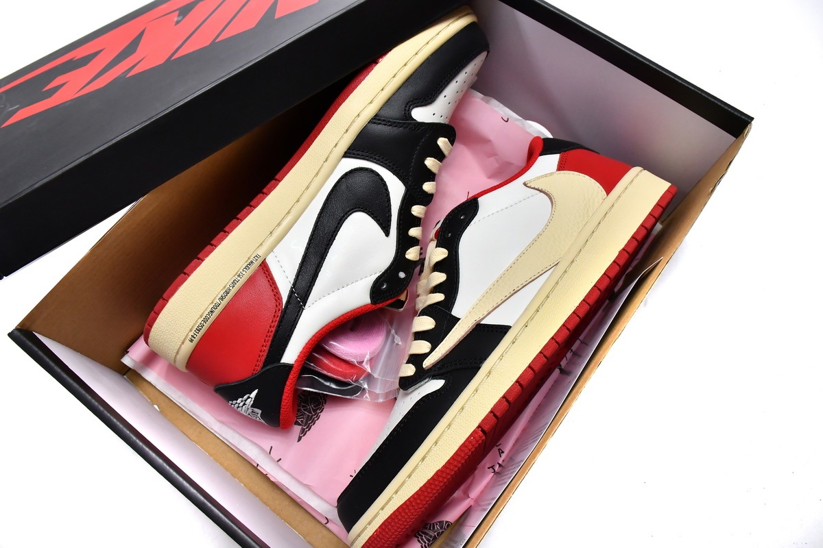 Travis Scott x Air Jordan 1 Low Black Red DM7866-166