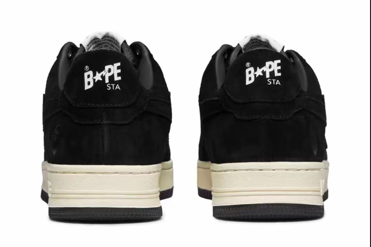 A Bathing Ape Bape Sta Black Suede  1H70-191-004/1H70-291-004