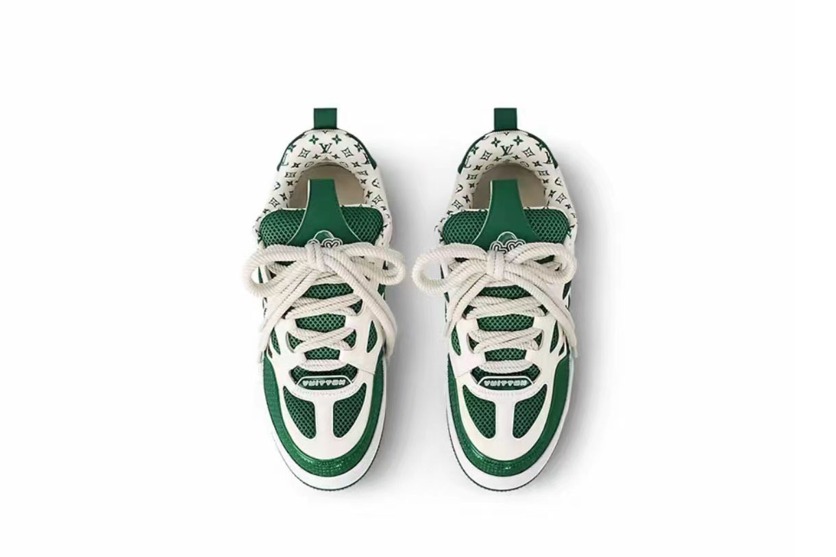 LO**S VU**TON LV Skate Sneaker Green White 1AC520