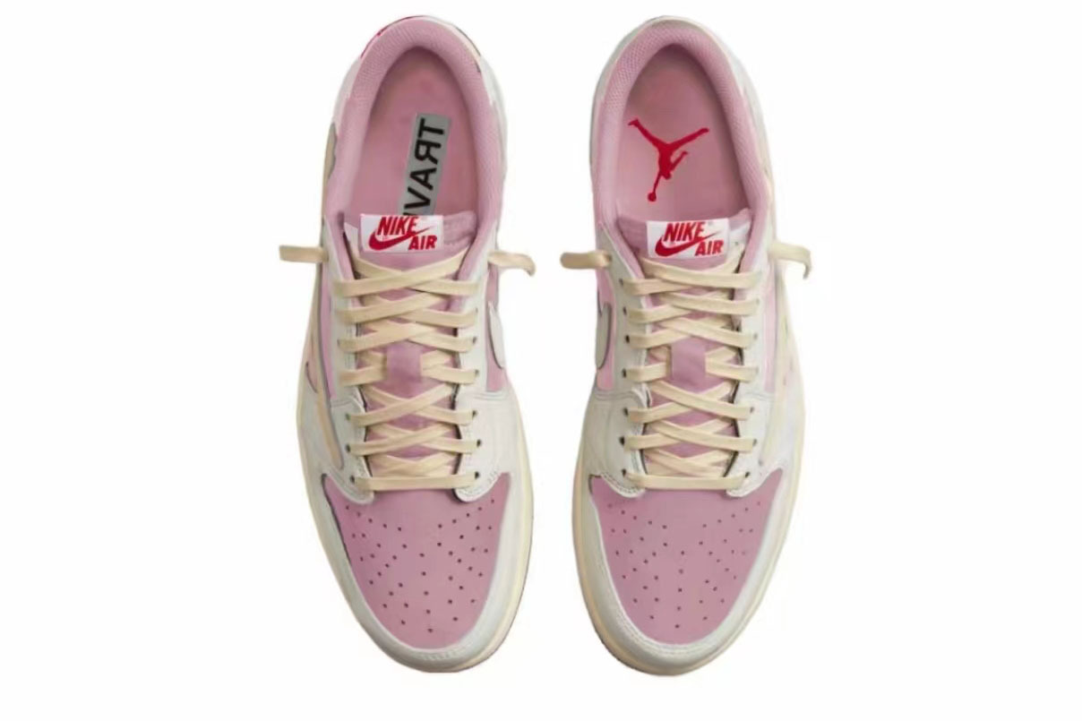 Travis Scott x Air Jordan 1 Low OG White Pink DM7866-600