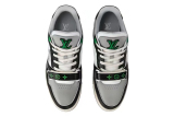 LO**S VU**TON LV Trainer Monogram strap Black White Green  1AC50F