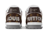 LO**S VU**TON LV Trainer Moka Brown Monogram Flower  1ACD7K