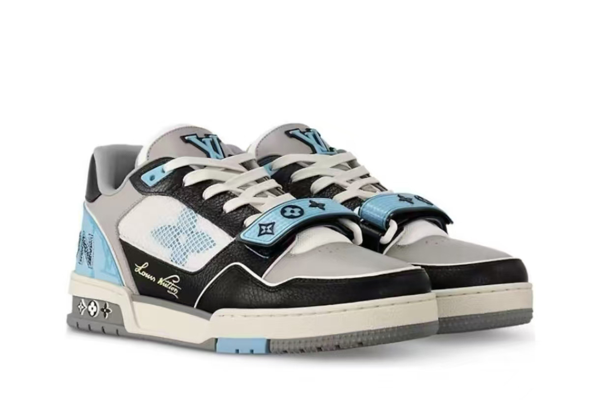 LO**S VU**TON LV Trainer Blue Grey Black  1AC510