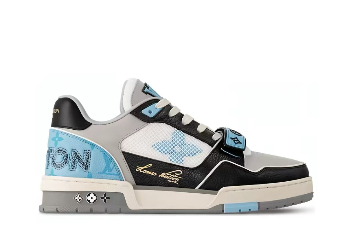LO**S VU**TON LV Trainer Blue Grey Black  1AC510