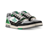 LO**S VU**TON LV Trainer Monogram strap Black White Green  1AC50F